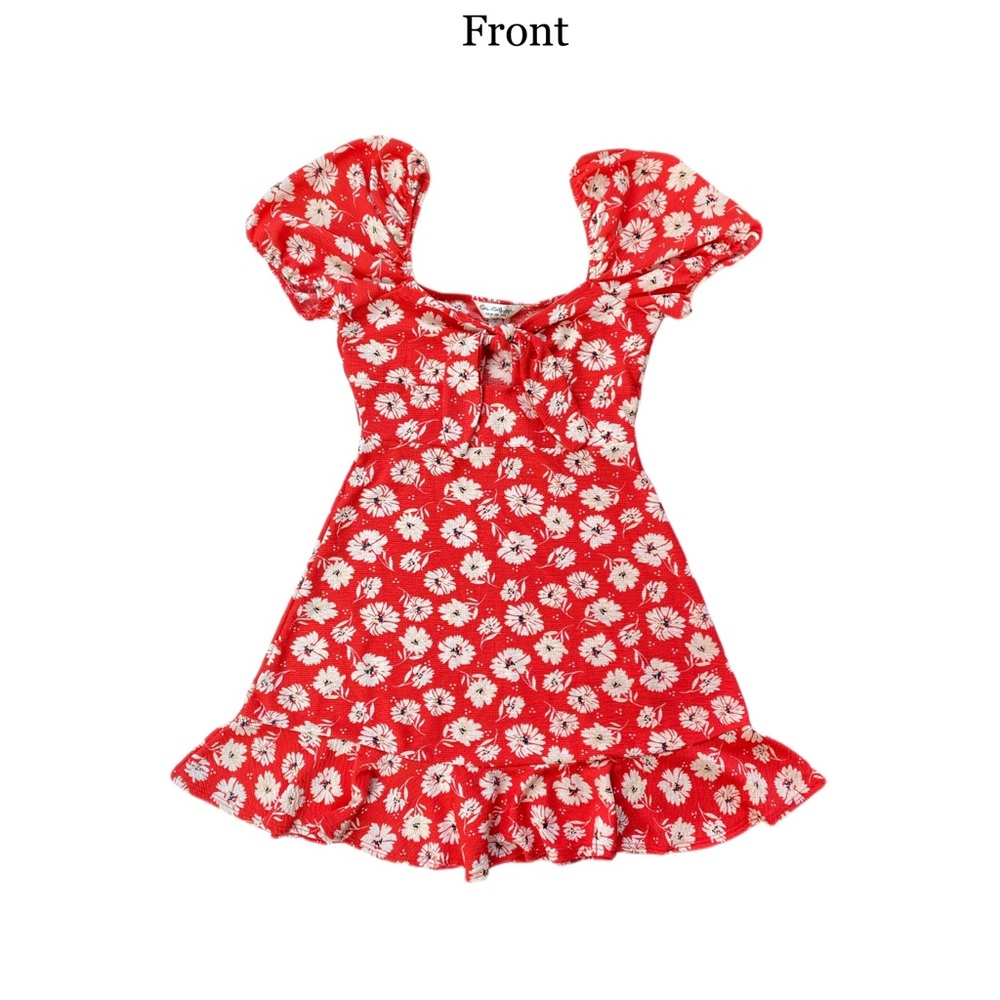 Miss Selfridge Bunny Tie fit and flare Mini Dress